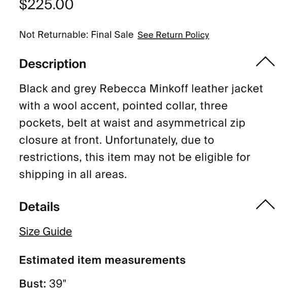 Rebecca Minkoff Moto Jacket leather plaid wool - Picture 4 of 5